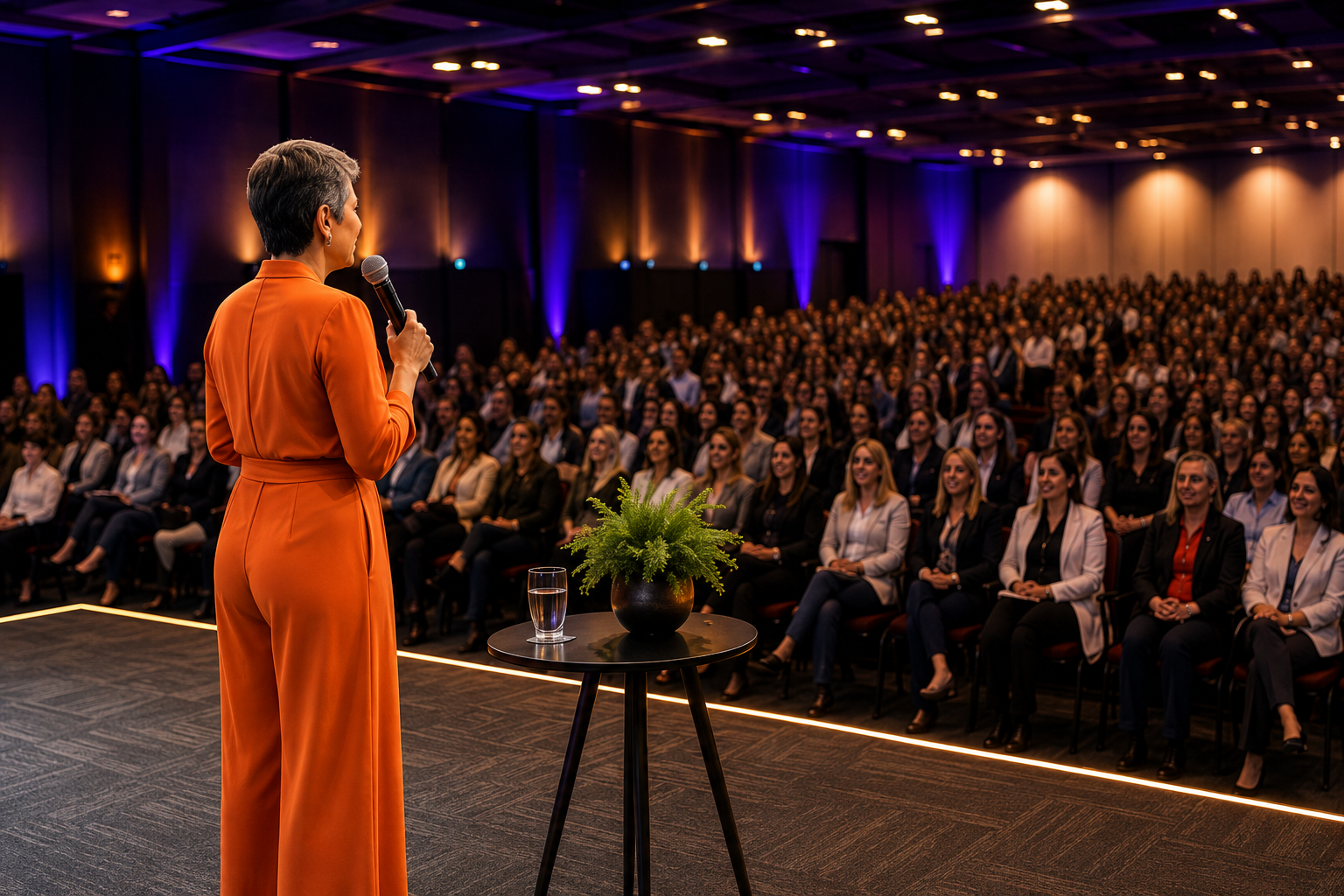 Palestrante de Inteligência Emocional em Diadema - Aparecida Silveira durante palestra corporativa